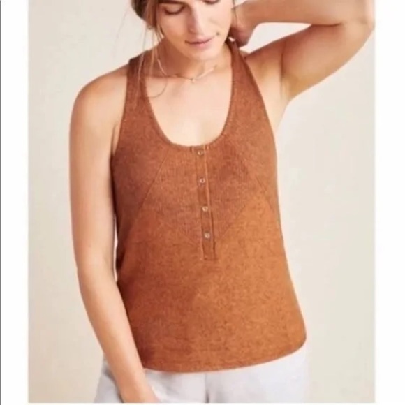 SATURDAY SUNDAY by ANTHROPOLOGIE Lucie Tank Top in Brown - Picture 1 of 5